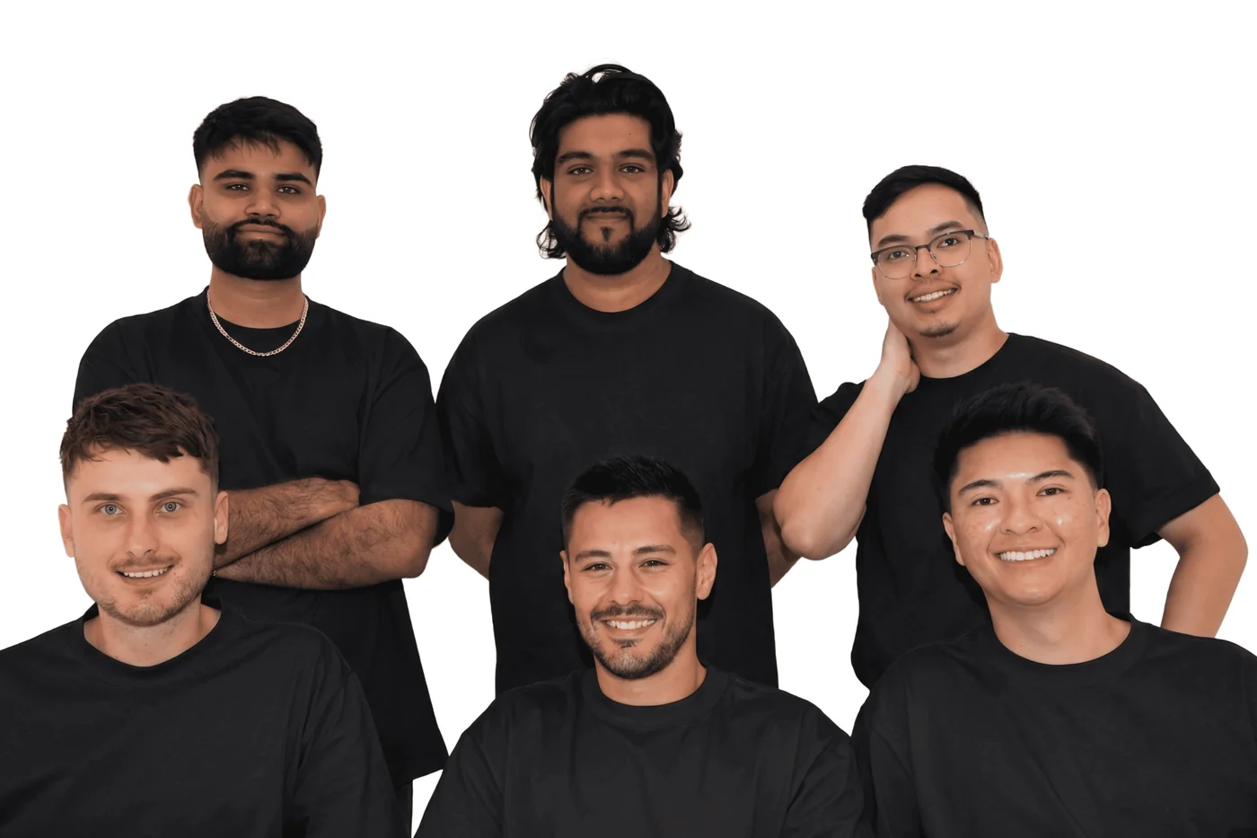 Dylan Modino with five Uppercut Digital colleagues